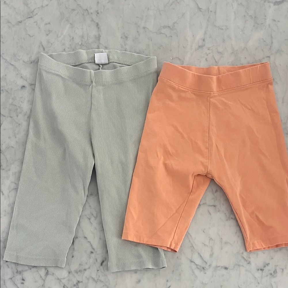 Zara Kids' Leggings in Soft Peach and Light Gray